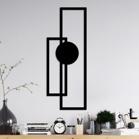 Decoratiune de perete, Astratto-1, (Grosime: 1,5 mm), Negru