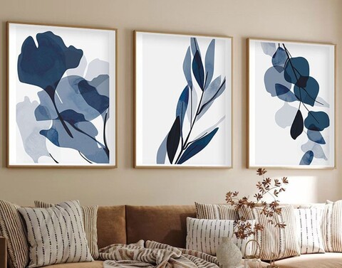 Set 3 tablouri decorative, Huhu207, Lemn masiv, Multicolor