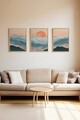 Set 3 tablouri decorative, 3Dartsohoset132, MDF, Multicolor