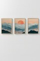 Set 3 tablouri decorative, 3Dartsohoset132, MDF, Multicolor