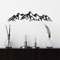 Decoratiune de perete, Mountain View, Dimensiune: 62 x 14 cm, Negru
