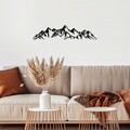 Decoratiune de perete, Mountain View, Dimensiune: 62 x 14 cm, Negru