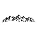 Decoratiune de perete, Mountain View, Dimensiune: 62 x 14 cm, Negru