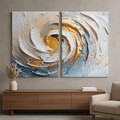 Set 2 tablouri decorative, DEV7, Lemn, Multicolor