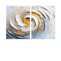Set 2 tablouri decorative, DEV7, Lemn, Multicolor