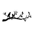 Cuier de perete, Escaped Birds, Lățime: 67 cm Înălțime: 27 cm Adâncime: 2 cm, Negru