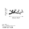 Cuier de perete, Escaped Birds, Lățime: 67 cm Înălțime: 27 cm Adâncime: 2 cm, Negru