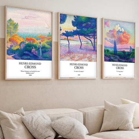 Set 3 tablouri decorative, Huhu265, Lemn masiv, Multicolor