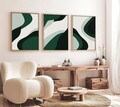 Set 3 tablouri decorative, Huhu204, Cadru: 100% LEMN MASIV (Grosime: 2,5 cm), Multicolor
