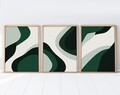 Set 3 tablouri decorative, Huhu204, Cadru: 100% LEMN MASIV (Grosime: 2,5 cm), Multicolor