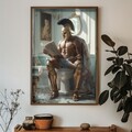 Tablou decorativ, HUM068, Cadru: 100% MOLID, Multicolor