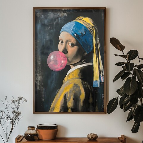 Tablou decorativ, HUM070, Cadru: 100% MOLID, Multicolor