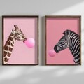 Set 2 tablouri decorative, HUM107, Cadru: 100% MOLID, Multicolor