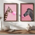 Set 2 tablouri decorative, HUM107, Cadru: 100% MOLID, Multicolor