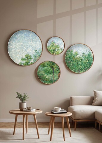 Set 4 tablouri decorative, Huhu294, Dimensiune: 45 x 45 cm (1 bucată), Multicolor