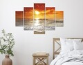 Set 5 tablouri decorative, ST063, 56 x 20 cm, Multicolor