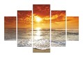 Set 5 tablouri decorative, ST063, 56 x 20 cm, Multicolor