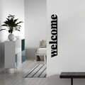 Decoratiune de perete, Welcome, 70 x 13 cm, Negru