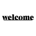 Decoratiune de perete, Welcome, 70 x 13 cm, Negru