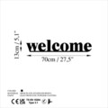 Decoratiune de perete, Welcome, 70 x 13 cm, Negru