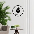 Ceas de perete, Circle 15, Dimensiune: 49 x 49 cm, Negru