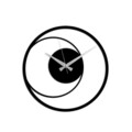 Ceas de perete, Circle 15, Dimensiune: 49 x 49 cm, Negru