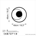 Ceas de perete, Circle 15, Dimensiune: 49 x 49 cm, Negru