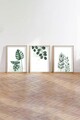 Set 3 tablouri decorative, Huhu193, Lemn masiv, Multicolor