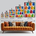 Tablou decorativ, GE247-L, Lemn, Multicolor