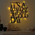 Decoratiune de perete, Its A Good Day To Have A Good Day 187, Dimensiune: 70 x 61 cm, Negru