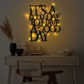 Decoratiune de perete, Its A Good Day To Have A Good Day 187, Dimensiune: 70 x 61 cm, Negru