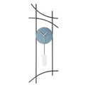 Ceas de perete, Ken, Diametru: 75 cm, Albastru gri
