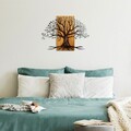 Decoratiune de perete, Willow, Dimensiune: 58 x 80 cm, Nuc / Maro