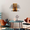 Decoratiune de perete, Willow, Dimensiune: 58 x 80 cm, Nuc / Maro