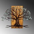 Decoratiune de perete, Willow, Dimensiune: 58 x 80 cm, Nuc / Maro