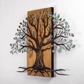 Decoratiune de perete, Willow, Dimensiune: 58 x 80 cm, Nuc / Maro
