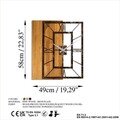 Decoratiune de perete, Willow, Dimensiune: 58 x 80 cm, Nuc / Maro