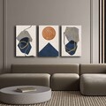 Set 3 tablouri decorative, 3P4570GSC-008, Lemn, Multicolor