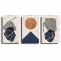 Set 3 tablouri decorative, 3P4570GSC-008, Lemn, Multicolor