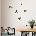 Decoratiune de perete, Swallows, 19 x 18 cm, Verde