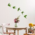 Decoratiune de perete, Swallows, 19 x 18 cm, Verde