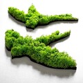 Decoratiune de perete, Swallows, 19 x 18 cm, Verde