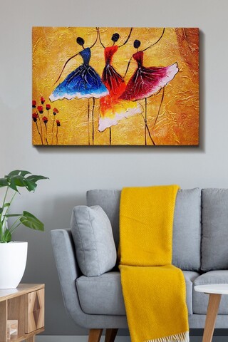 Tablou decorativ, Kanvas Tablo (70 x 100), Rama din lemn (grosime 3 cm), Multicolor