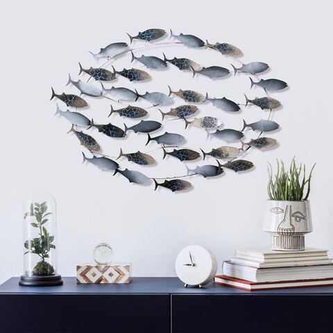 Decoratiune de perete, Alabalık 3, Dimensiuni: 94 x 58 x 4 cm, Multicolor