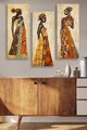 Set 3 tablouri decorative, MDF0058, 20 x 50 cm, 3 piese, Multicolor