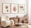 Set 3 tablouri decorative, Huhu205, Lemn masiv, Multicolor
