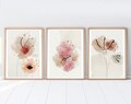 Set 3 tablouri decorative, Huhu205, Lemn masiv, Multicolor