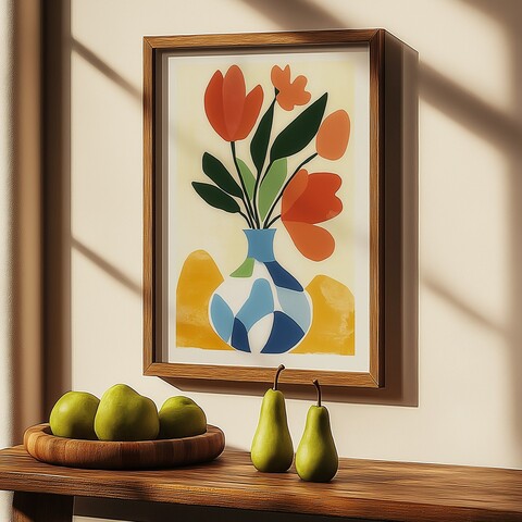 Tablou decorativ, TUN029-L, Lemn, Multicolor