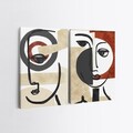 Set 2 tablouri decorative, 2KNV4234, Lemn, Multicolor