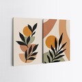 Set 2 tablouri decorative, 2KNV4271, Lemn, Multicolor